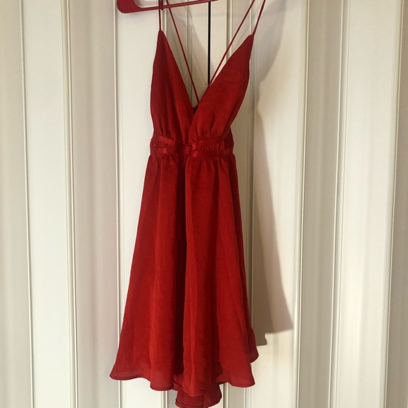 Silky red strappy dress 👗 - Picture 2 of 11